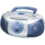 jWin JXCD462 AM/FM Portable CD Boombox With Cassette Playback