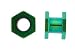 Colorline Hexa Tunnel Plugs - Green - 8g - Sold as a Pair