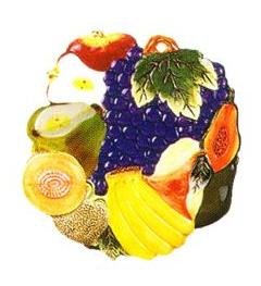 MIXED FRUIT TRIVET/PLAQUE -slice *NEW!*