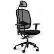 Office Chair with Headrest (Black) (57" H x 25" W X 27" D)