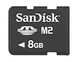 Sandisk 8GB Memory Stick M2 Micro (SDMSM2-8192-A11M, Retail Package)