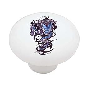 Cobra Snake Decorative High Gloss Ceramic Drawer Knob
