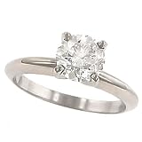 1.22ct Round Brilliant 14KT WHITE GOLD Solitaire: EGL H-I; VS2