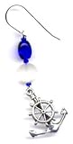Glass Bead Anchor Earrings Sterling Silver Jewelry Gift Boxed by O Joy Jewelry
