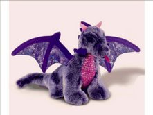 Childrens Toyshop  Toys : Plush Myths Purple Dragon 10"