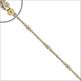 IMAGE OF 14k Yellow and White Gold, Sparkly Diacut Disco Bead Chain Necklace 3mm Wide
