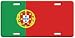 Portuguese Flag License Plate - Free Matching Keychain