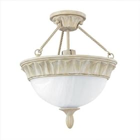 Cambridge Semi Flush Light in Chardonnay