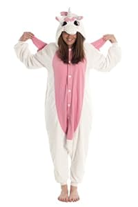 Kigs Adult Pink Unicorn Costume - Kigurumi Onesie Pyjamas; One Size