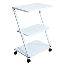 3B Scientific W15112 Carbon Steel Z-Tubular Multi-purpose Steel Table Cart, 23.5" Length x 16" Width x 35.5" Height