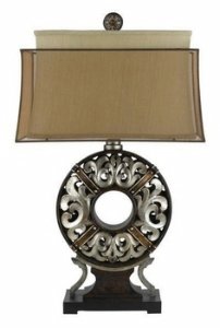 Cal Lighting BO-2066TB Clarion Resin Table Light, Nebula