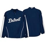 Majestic MLB Cool Base Gamer Pullover Jackets - Detroit Tigers