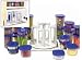 Kitchen & Housewares : Swirl A Round Organizer & Containers (White/Blue) (5.5