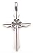 IRISH CLOVER Celtic Cross Real Pewter PENDANT Necklace
