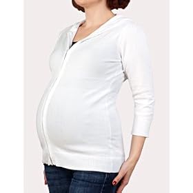 Motherhood Maternity: 3/4 sleeve hooded maternity hoodie
