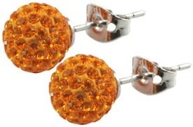 Tresor Paris Clair Tison Orange Earrings 8mm