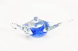 Hand Glass Art Blue Flower in Oil Lamp Paperweight PW-6119