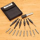 Rockler 18-Pc. Self-Centering & Countersink Set
