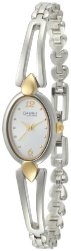 Caravelle by Bulova Women's 45L115 Silver White Dial Bangle Watch