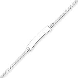 Sterling Silver Curb Link ID Bracelet - 7 Inch