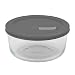 Pyrex No Leak Lids 7 Cup Round Baking Dish with Plastic Lid