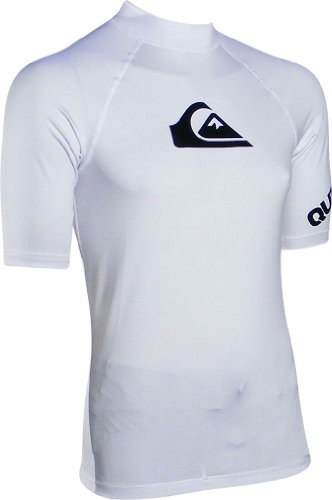 Quiksilver All Time Short Sleeve Rash Vest - White