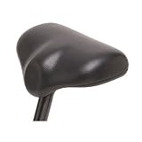 Ergo Endurance Bicycle Noseless Saddle, Black-Vinyl Leather Grained Look
