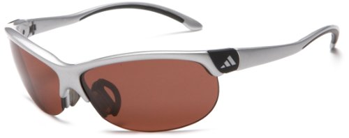 adidas Adizero S Polarized Sunglasses,Shiny Aluminium and Black Frame/Lst Polarized Lens,one size