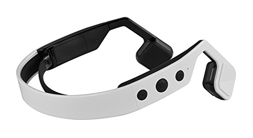ADOLPH® Bone Conduction Wireless Stereo Bluetooth Headphone Sweatproof Earphone With Mic For Sports Driving (White)