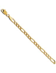 14k Yellow gold Leslies 4.0mm Flat Figaro Chain