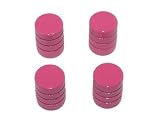 Tire Rim Wheel Aluminum Valve Stem Caps - Pink Color