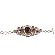 Link Bracelet Sterling Silver Multi Gemstones 7 Inches