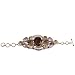 Link Bracelet Sterling Silver Multi Gemstones 7 Inches