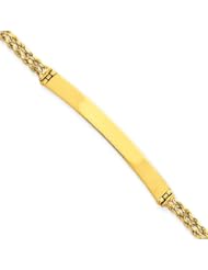 14 Karat Yellow Gold Two Strand Rope ID Bracelet - 7 Inch