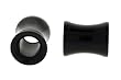 Double Flare Acrylic Black Tunnel - 4g - Sold as Pair