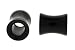 Double Flare Acrylic Black Tunnel - 8g - Sold as Pair