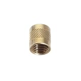 C&D Valve CD2245 1/4 flare cap, round brass w/ neoprene o-ring seal (pack of 25 caps)