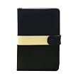 Mod Flip Genuine Leather Amazon Kindle 2 / Kindle International Organizer Case (Black/Crème)