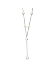 Sterling Silver 16in White Cultured Pearl Necklace. Metal Wt- 2.25g