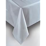 54x108 Plastic Tablecloth Silver 12 pieces by 