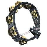 LP179 Cyclops Mountable Tambourine (Black w/ Dimpled Brass Jingles)