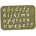 Lower Case Letters Brass Stencil
