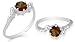 Round Cut Smoky Quartz Ring Sterling Silver