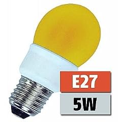 Energiesparlampe McShine 'Party-Light', E27, 5W, IP44, gelb, spritzwasser gesch�tzt