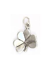 3D Sterling Silver Shamrock Charm
