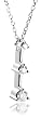 14k White or Yellow Gold 3-Stone Diamond Pendant (1/6 cttw, H Color, SI2 Clarity)