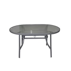 Gartentisch Aluminium oval 140x90cm