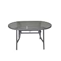 Gartentisch Aluminium oval 140x90cm