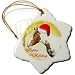 Chirstmas Horse - 3 Inch Snowflake Porcelain Ornament