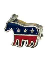 Genuine Zable (TM) Product. 925 Sterling Silver Democratic Donkey Bead Charm. 100% Satisfaction Guaranteed.